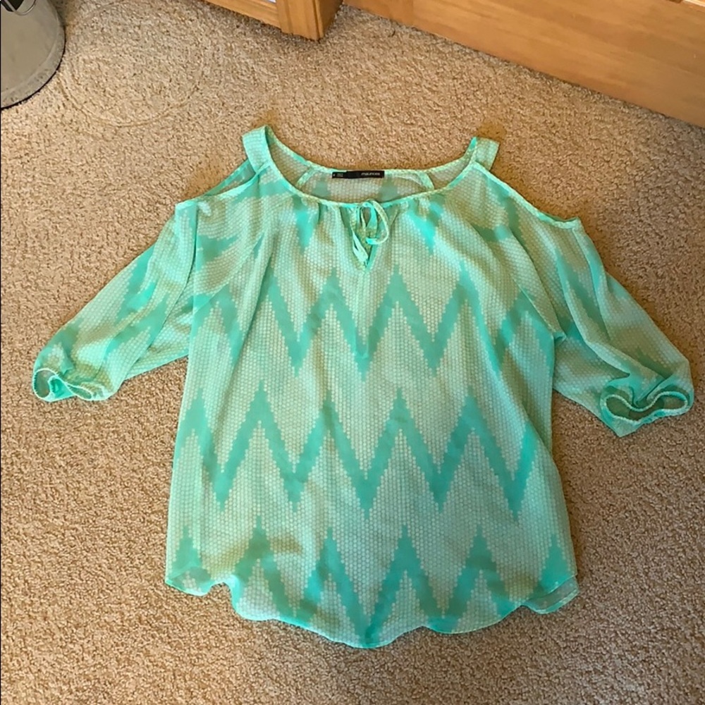 Off the shoulder patterned blouse